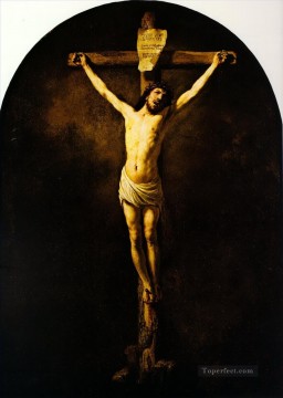 レンブラント・ファン・レイン Painting - 十字架上のキリスト 1631年 レンブラント